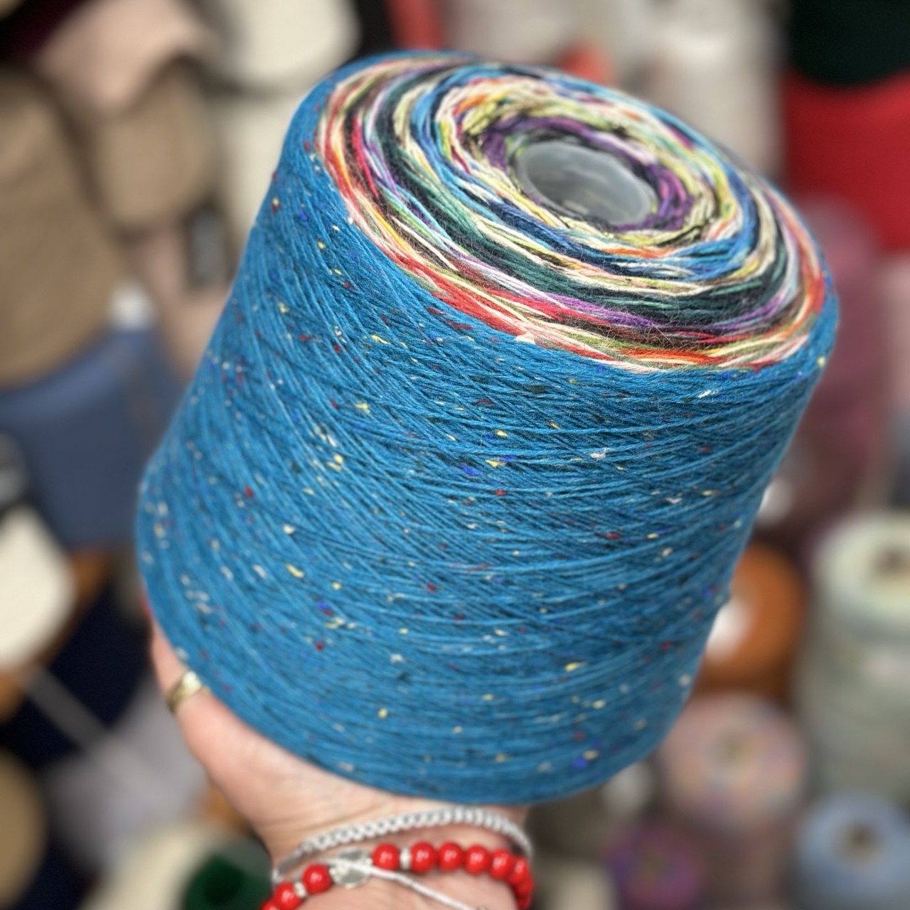 Пряжа для вязания СуперБобинка носочной пряжи №444 75% шерсть superwash, 25% п/а