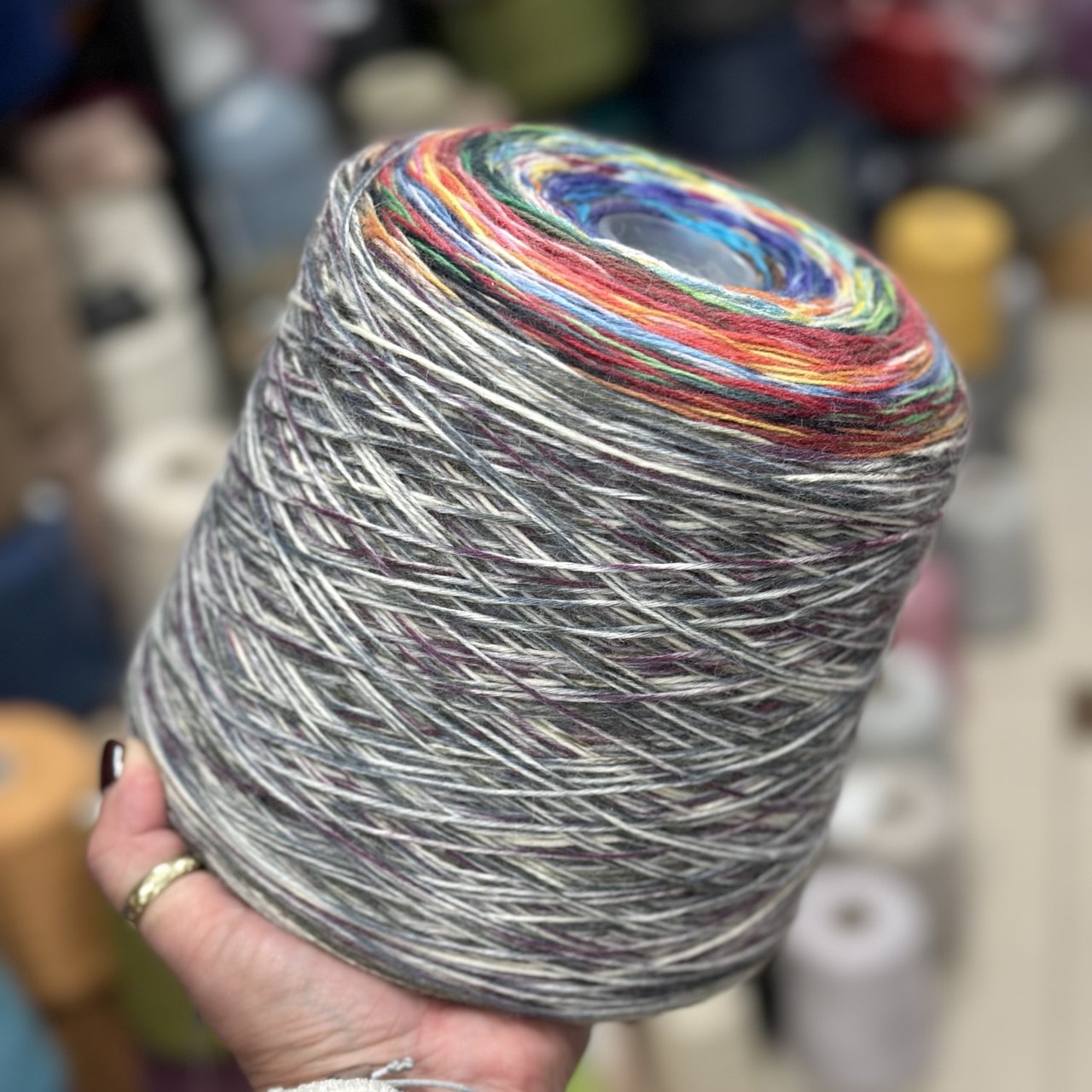 Пряжа для вязания СуперБобинка носочной пряжи №382 75% шерсть superwash, 25% п/а