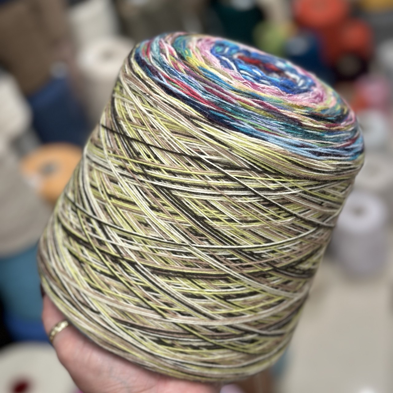 Пряжа для вязания СуперБобинка носочной пряжи №414 75% шерсть superwash, 25% п/а