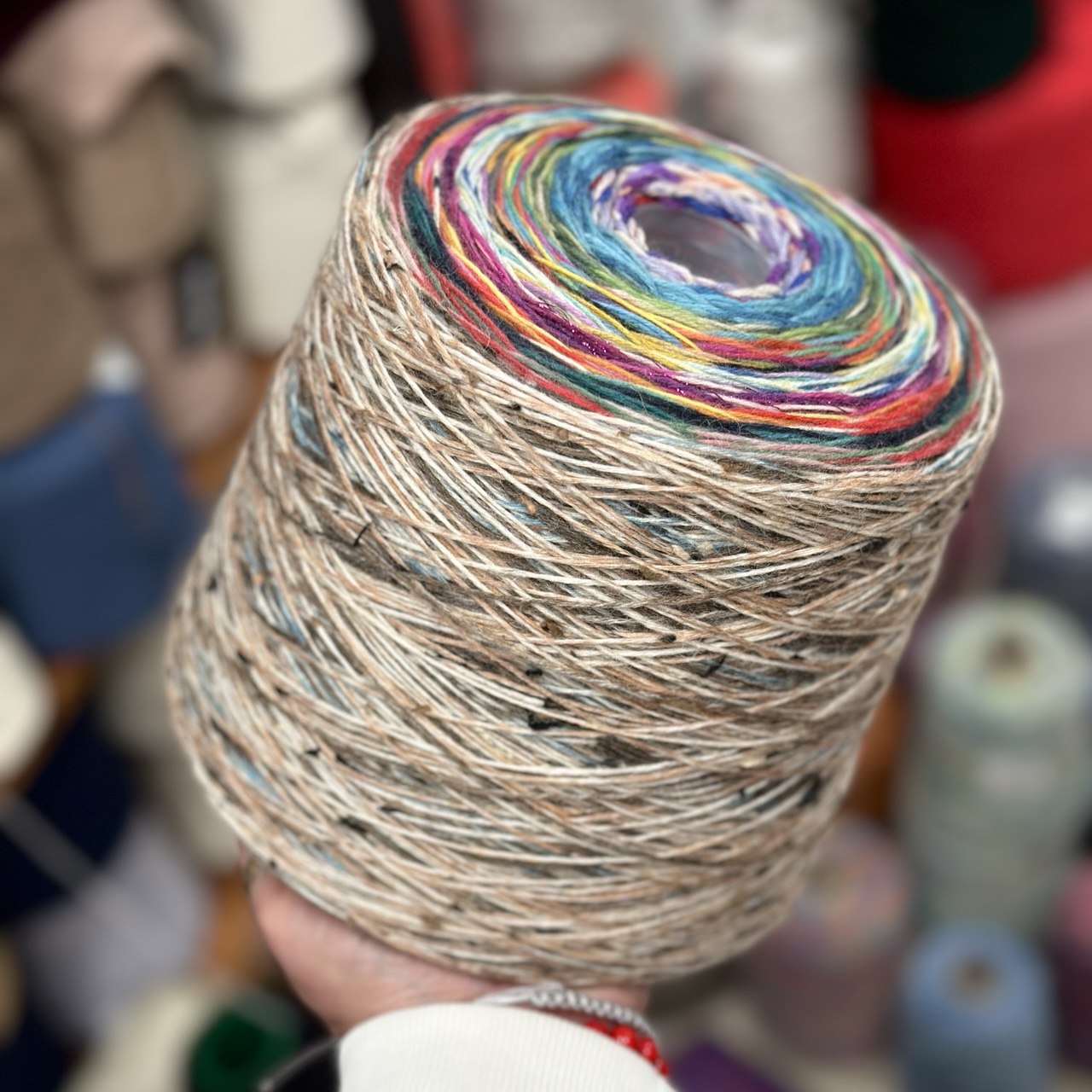 Пряжа для вязания СуперБобинка носочной пряжи №441 75% шерсть superwash, 25% п/а