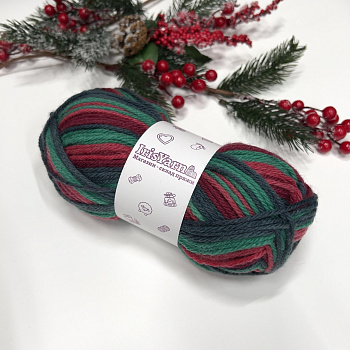 Стоковая новогодняя носочная пряжа (100гр.)