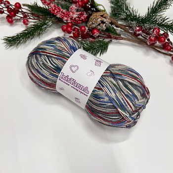 Стоковая новогодняя носочная пряжа