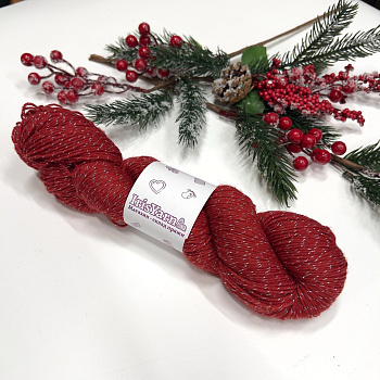 Пряжа для вязания Носочная мериносовая пряжа IrisYarn 75% меринос супервош, 25% нейлон, люрекс