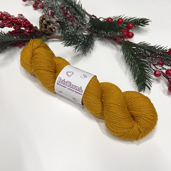 Пряжа для вязания Носочная мериносовая пряжа IrisYarn 75% меринос супервош, 25% нейлон, люрекс