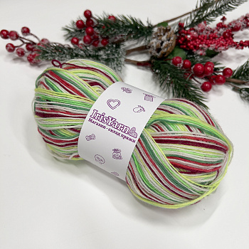 Стоковая новогодняя носочная пряжа