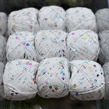 Хлопок с пайетками №23