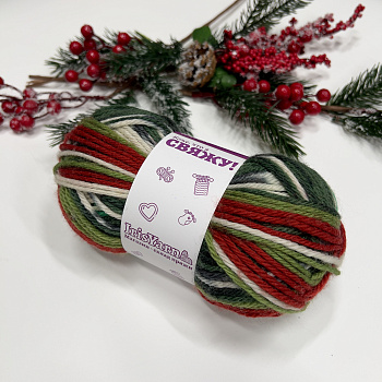 Стоковая новогодняя носочная пряжа