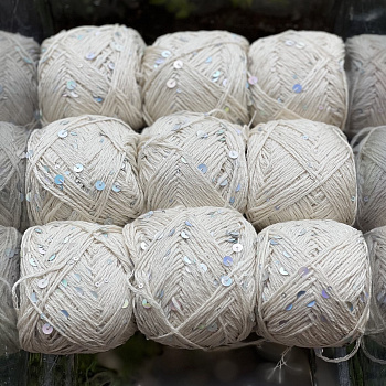 Хлопок с пайетками №32