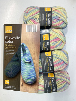 Пряжа для валяния тапочек