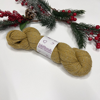 Пряжа для вязания Носочная мериносовая пряжа IrisYarn 75% меринос супервош, 25% нейлон, люрекс