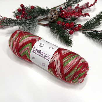 Стоковая новогодняя носочная пряжа (100гр.)