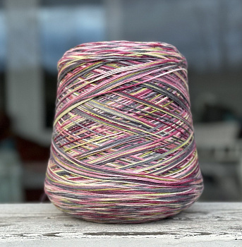 Пряжа для вязания Меринос 75% art Cherry multicolor 4/16 80% мериносовая шерсть, 20% п/а